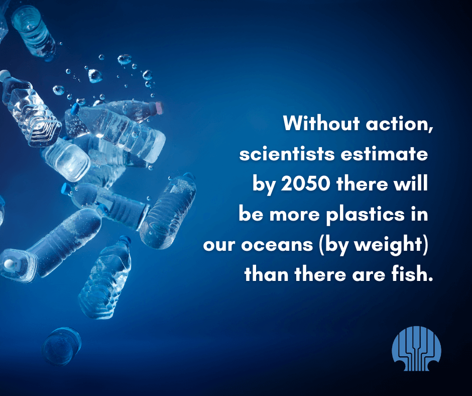 It is estimated that by 2050, there will be more plastic than fish in our oceans. 